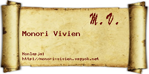 Monori Vivien névjegykártya